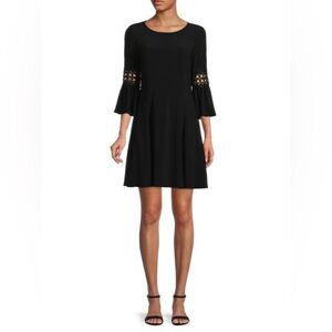 TASH+SOPHIE Lace Trim Mini A Line Dress black size M NWT